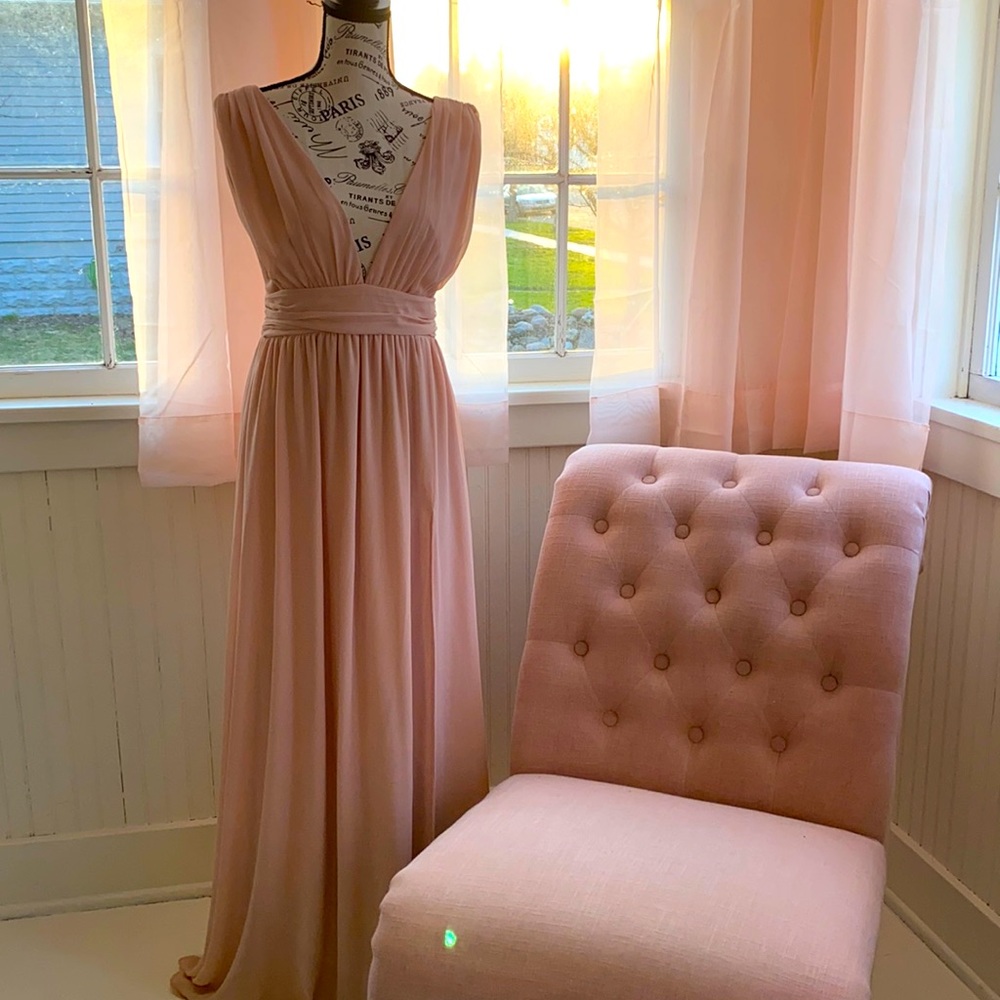 Lulus blush maxi gown